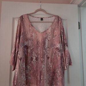 SHEIN Pink Lace Blouse